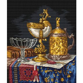 Z798 Golden dishes 40 x 49 cm