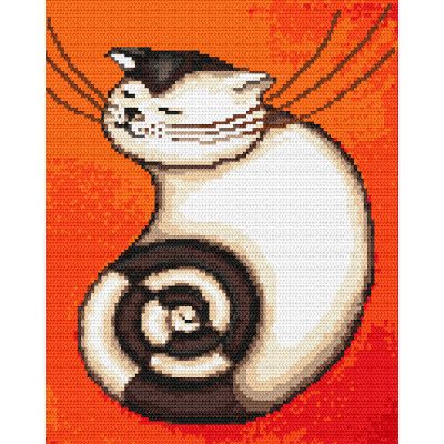 4217 Összetekeredett macska 24x30 cm