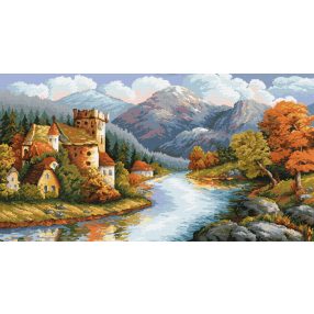 Z789 Castle at the river 40 x 73 cm