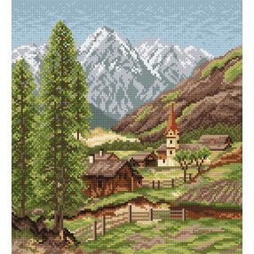 Z4185 Mountain village 25 x 27 cm