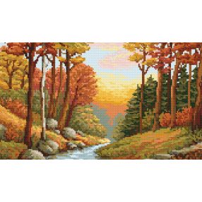 Z4623 Autumn river 20 x 32 cm