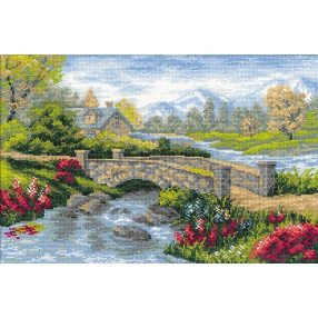 1078 Bridge Over River 38 x 26 cm