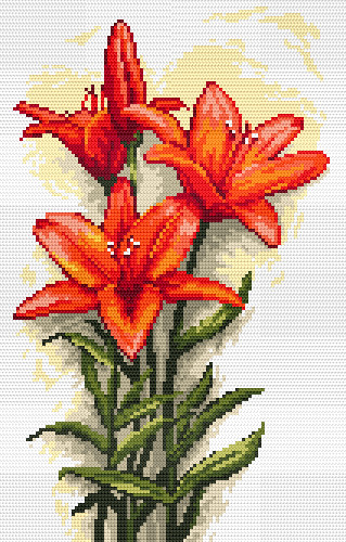 4479 Narancssárga liliomok 24x38 cm