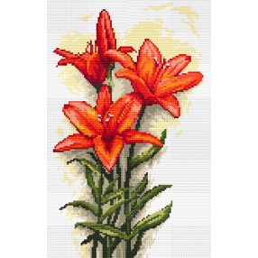 Z4479 Red lilies 20x30 cm