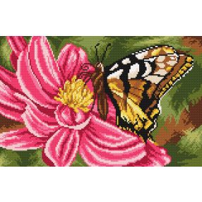 Z4281 Butterfly and Dahlia 20x30 cm