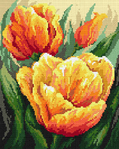 4481 Pasztell tulipánok 24x30 cm (kifutott)