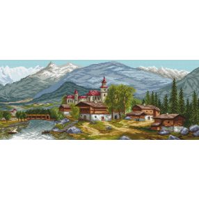 8013 Church in the mountains 30x75 cm