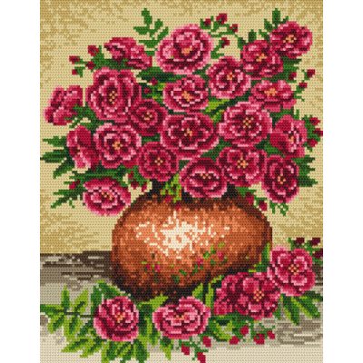 4302 Rózsák vázában 24x31 cm (kifutott)