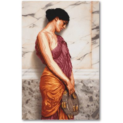 ZA11105 Lány tamburinnal 41x63 cm
