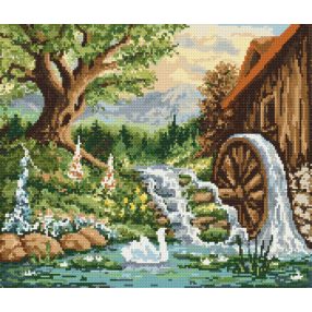 8213 Landscape with a windmill 34x40 cm