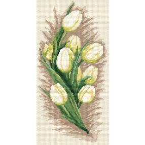 8409 Fehér tulipánok 19x38 cm