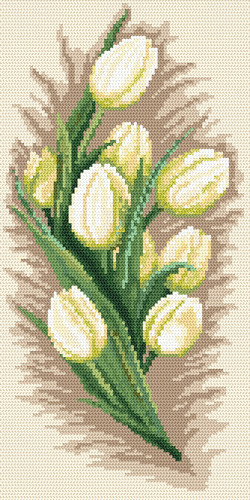 8409 Fehér tulipánok 19x38 cm