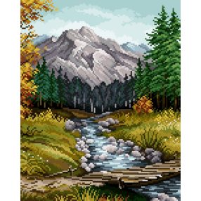 7077 Over the stream 28x35 cm