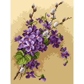 5423 Lila virágok 18x24 cm