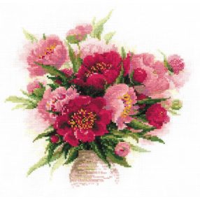 1259 Peonies in a Vase 40x40 cm