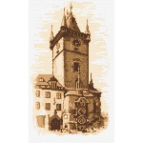 8242 Townhall in Prague 20x34 cm