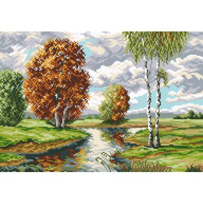 33127 Nyírfák a tóparton 30x44 cm (kifutott)