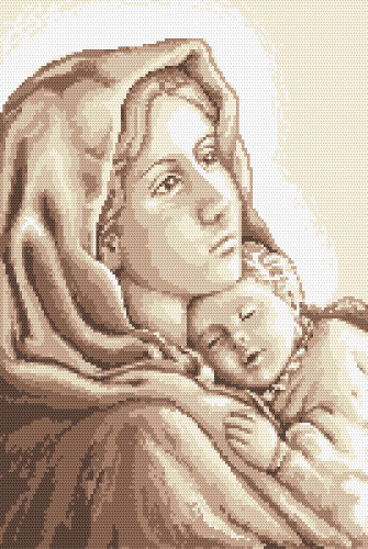 8250 Madonna gyermekkel 30x45 cm