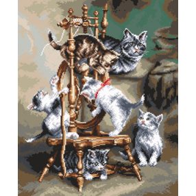 8054 Cat's frolics 40x49 cm