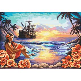 8057 Blue Lagoon 45x65 cm