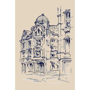 33180 Secession tenement house 30x45 cm