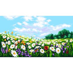 7132 Virágos mező 28x50 cm