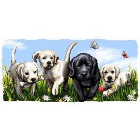 7146 Puppies 31x63 cm
