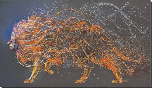 AB742 Golden lion 53x30 cm