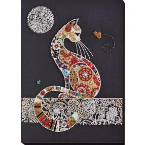 AB794 Cat and moth 25x35 cm
