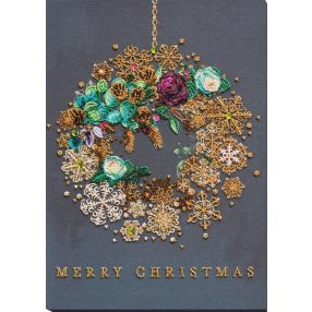 AB-828 New year wreath 27x38 cm