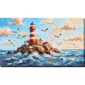 AB989 Világítótorony a hullámok fölött 20x36 cm