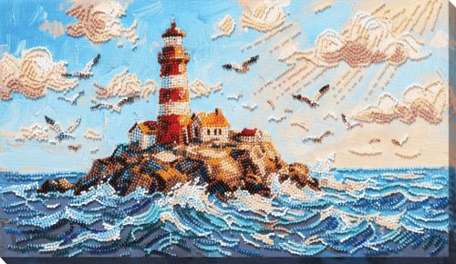 AB989 Világítótorony a hullámok fölött 20x36 cm