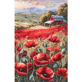 AH221 Poppies at sunset  19x30 cm