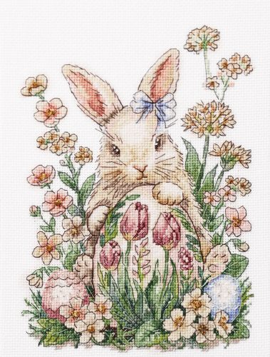 AH316 Easter bunny waiting 17x24 cm