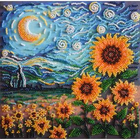 AMB111 Sunflowers in night’s embrace 20x20 cm