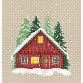 AVA-P004 Vörös ház 14,6x16,5 cm