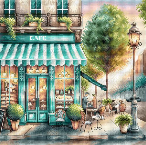 AVA-P026 A Coffee in Town 25,4x25,4 cm