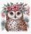 AVA-P028 The Owl and his Natural Headband 16x16 cm