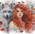AVA-P049 The Ginger Girl and the Wolf 31,8x31,4 cm