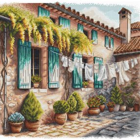 AVA-P054 Udvar kaspókkal 28,5x27,9 cm