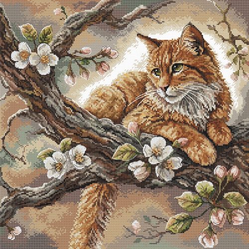 AVA-P059 The Cat on the Apple Tree 31,75x31,75 cm