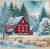 AVA-P064 MINI Version. The Red Cabin 18,2x18 cm
