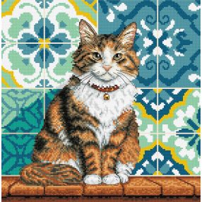 AVA-P080 Macska az udvaron 23x23 cm