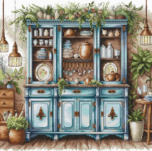 AVA-P102 Blue Cupboard 32x31,6 cm