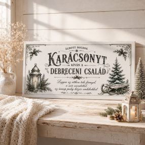 Áldott boldog karácsonyt kiván családunk - vászonkép