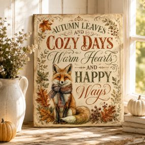 Autumn leaves and cozy days - vászonkép