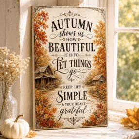  Autumn shows us how beautiful it is to let things go - vászonkép