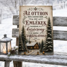 Az otthon ahol a szeretet lakik - karácsony - vászonkép