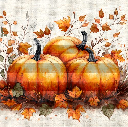 B1434 Autumn Pumpkin 19x18 cm