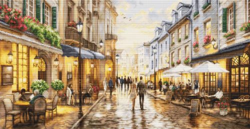 B729 Night Time Café 61x32 cm